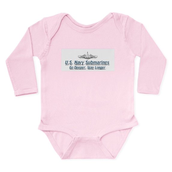 CafePress - Us_Navy_Submarines3 Body Suit - Long Sleeve Cotton Baby Bodysuit