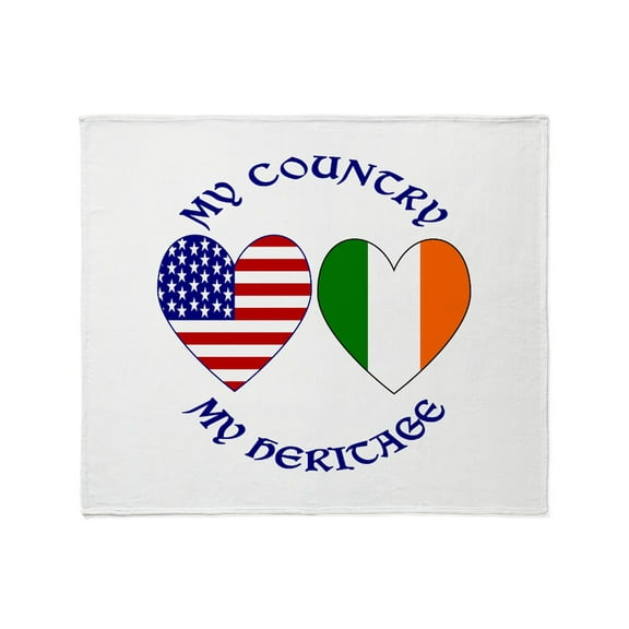 CafePress - Usa / Irish Country Heritage Throw Blanket - Soft Fleece Throw Blanket, 50"x60" for All Ages