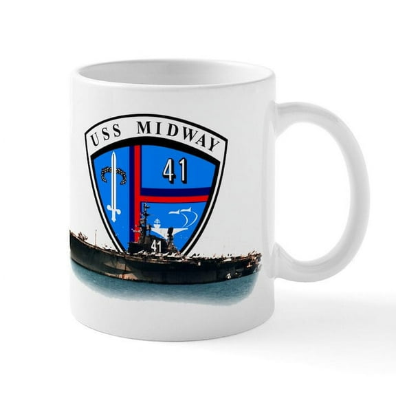 CafePress - Uss Midway Cv 41 Mug Mugs - 11 oz Ceramic Mug - Novelty Coffee Tea Cup