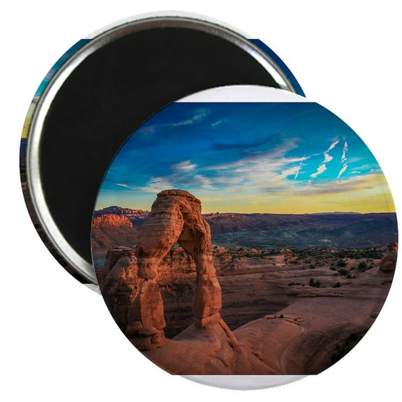 CafePress - Utah Arches National Park Magnets - 2.25" Round Magnet, Refrigerator Magnet, Button Magnet Style