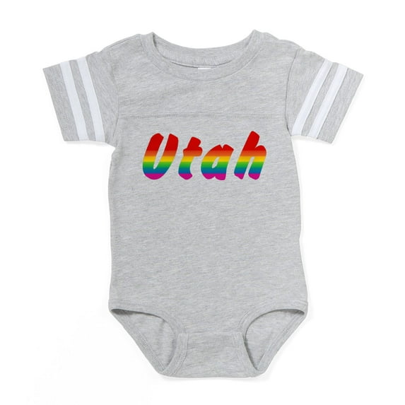 CafePress - Utah Rbw Txt - Cute Infant Baby Football Bodysuit