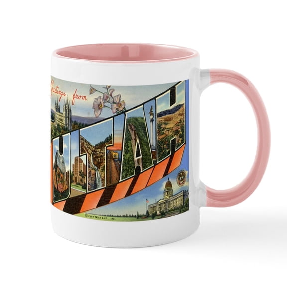 CafePress - Utah UT Mug - 11 oz Ceramic Mug - Novelty Coffee Tea Cup