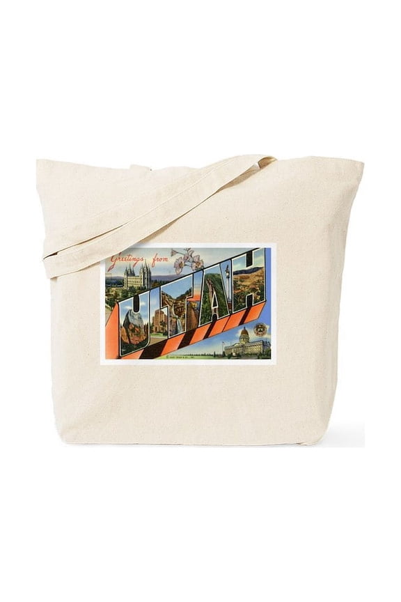 - Utah UT Tote Bag - Unisex Canvas Tote Bag, Beige, 1-Piece