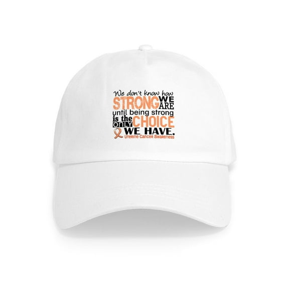 CafePress - Uterine Cancer How Strong We Are Cap - Adjustable 100% Brushed Unisex Casual Cotton Baseball Cap, Beige, 1