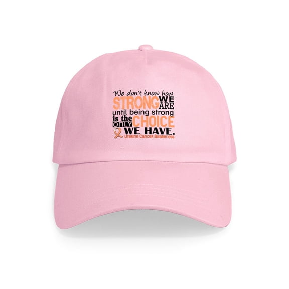 CafePress - Uterine Cancer How Strong We Are Cap - Adjustable 100% Brushed Unisex Casual Cotton Baseball Cap, Beige, 1
