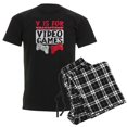 thumbnail image 1 of CafePress - V Is For Video Games Valentines Day Gamer Pajamas - Men's Dark Loose Fit Cotton Pajama Set, 1 of 7