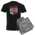 thumbnail image 1 of CafePress - V Is For Video Games Valentines Day Gamer Pajamas - Men's Dark Loose Fit Cotton Pajama Set, 1 of 7