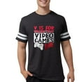 thumbnail image 1 of CafePress - V Is For Video Games Valentines Day Gamer T Shirt - Mens Football Shirt, 1 of 4