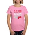 thumbnail image 1 of CafePress - V Is For Video Games Valentines Day Gamer T Shirt - Women's Traditional Fit Dark T-Shirt, 1 of 4