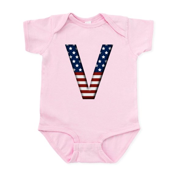 CafePress - V Stars And Stripes Infant Bodysuit - Baby Light Bodysuit, Size Newborn - 24 Months