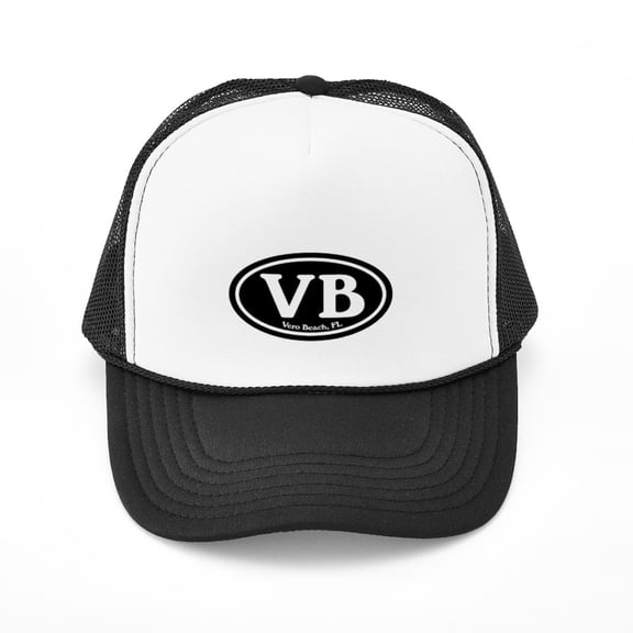 CafePress - VB Vero Beach Oval - Adjustable Unisex Printed Trucker Hat with Mesh Back