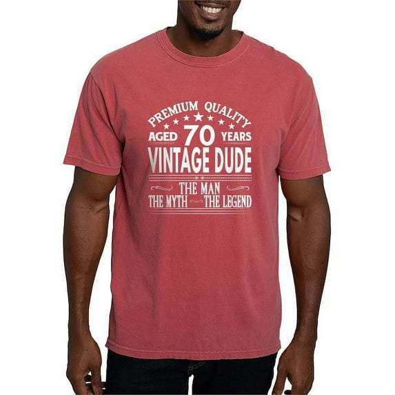 CafePress - VINTAGE DUDE AGED 70 YEARS T Shirt - Mens Comfort Colors Shirt