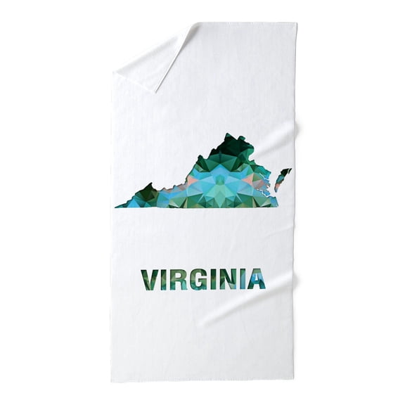 CafePress - VIRGINIA MAP - Large Beach Towel, Soft 30"x60" Towel with Unique Design