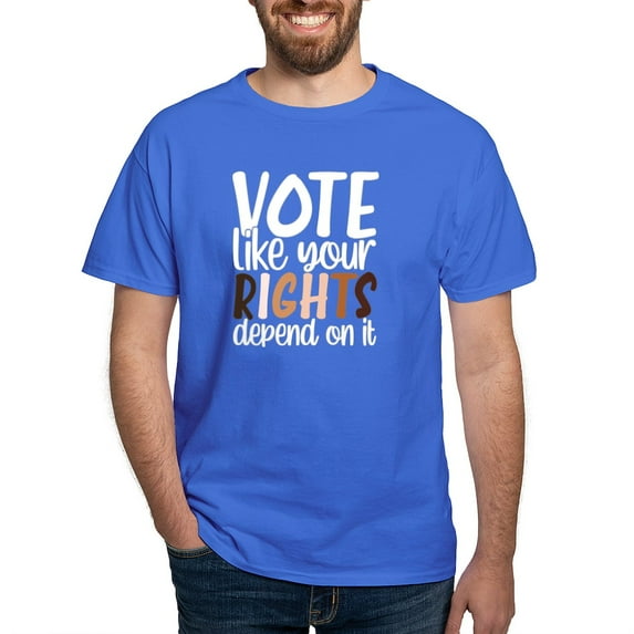 CafePress - VOTE Like Your Rights Depend On It T Shirt - Men's Classic Graphic Cotton T-Shirt