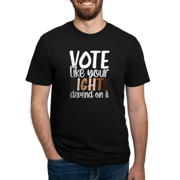 CafePress - VOTE Like Your Rights Depend On It T Shirt - Mens Tri-blend T-Shirt