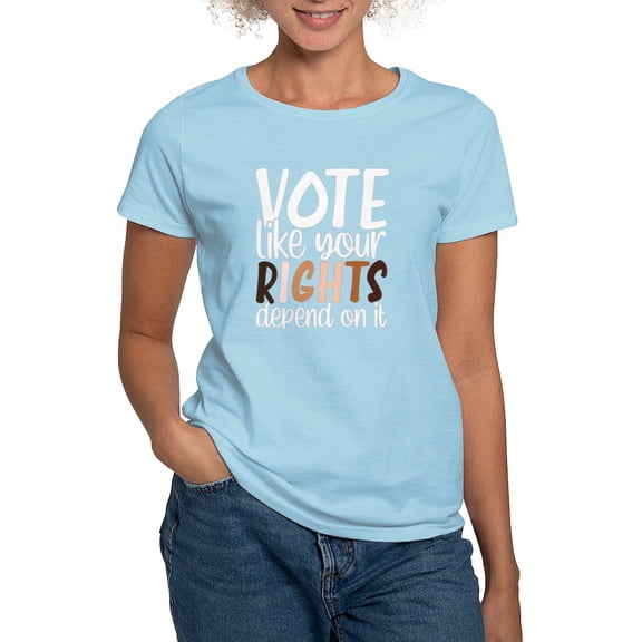CafePress - VOTE Like Your Rights Depend On It T Shirt - Women's Classic T-Shirt