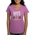 thumbnail image 1 of CafePress - VOTE Like Your Rights Depend On It T Shirt - Women's V-Neck Dark T-Shirt, 1 of 4