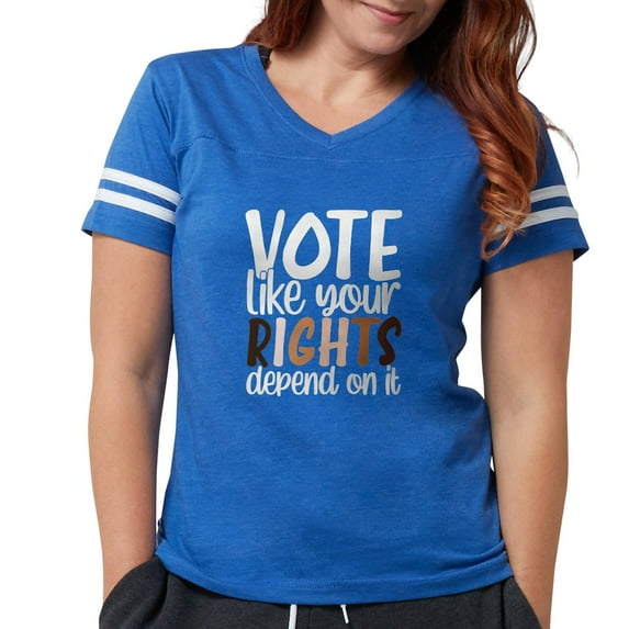 CafePress - VOTE Like Your Rights Depend On It T Shirt - Womens Football Shirt