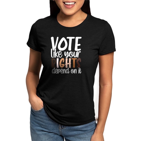 CafePress - VOTE Like Your Rights Depend On It T Shirt - Womens Tri-blend T-Shirt