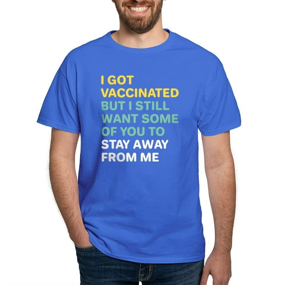 CafePress - Vaccinated Dark T Shirt - Men's Classic Graphic Cotton T-Shirt