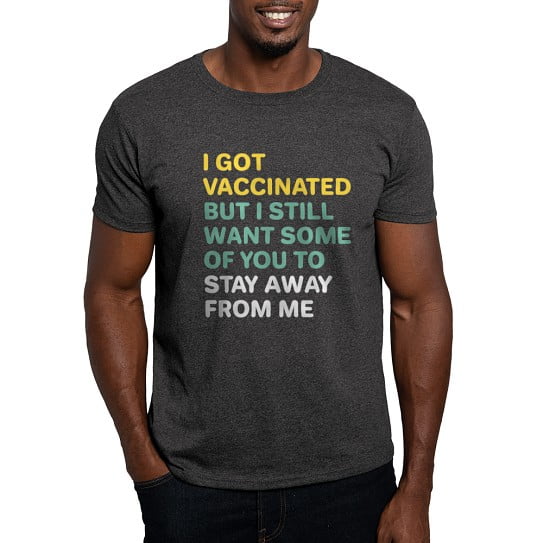 CafePress - Vaccinated Dark T Shirt - Men's Classic Cotton T-Shirts