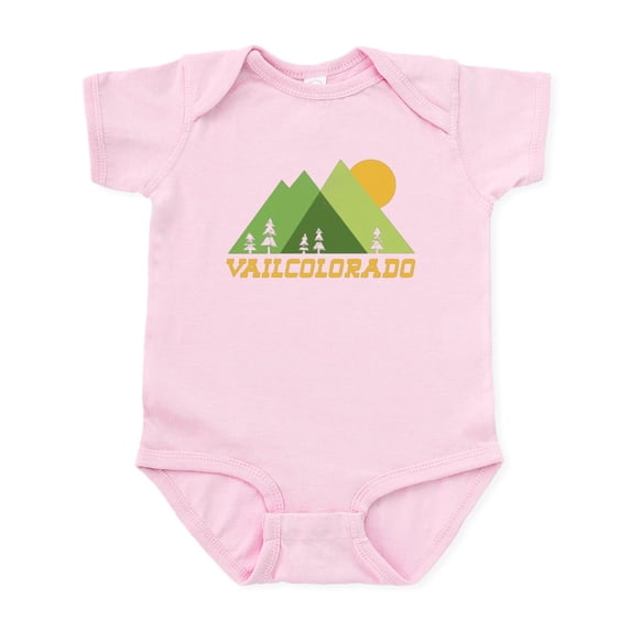 CafePress - Vail Colorado Mountain Sun Body Suit - Baby Light Bodysuit, Size Newborn - 24 Months