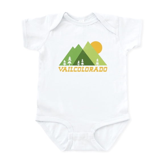 CafePress - Vail Colorado Mountain Sun Body Suit - Baby Light Bodysuit, Size Newborn - 24 Months