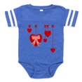 thumbnail image 1 of CafePress - Val Heart Dangle - Cute Infant Baby Football Bodysuit, 1 of 3