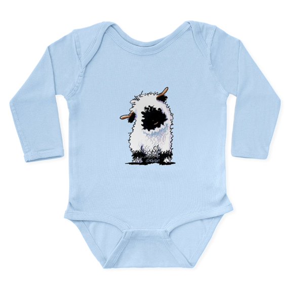 CafePress - Valais Blacknose Sheep Long Sleeve Infant Bodysuit - Long Sleeve Cotton Baby Bodysuit