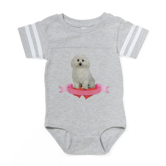 CafePress - Valentine Bichon Frise - Cute Infant Baby Football Bodysuit