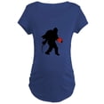 thumbnail image 1 of CafePress - Valentine Sasquatch Maternity T Shirt - Maternity Dark T-Shirt, 1 of 3