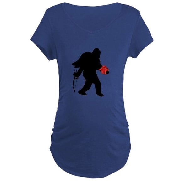 CafePress - Valentine Sasquatch Maternity T Shirt - Maternity Dark T-Shirt