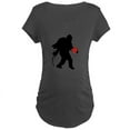 thumbnail image 1 of CafePress - Valentine Sasquatch Maternity T Shirt - Maternity Dark T-Shirt, 1 of 3