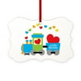 thumbnail image 1 of CafePress - Valentine Train - Scroll Ornament, 1 of 3