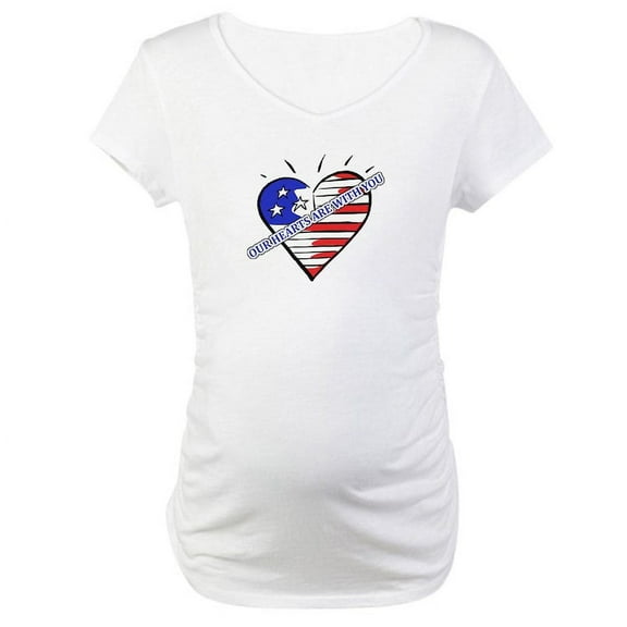 CafePress - Valentine's For Military Maternity T Shirt - Cotton Maternity T-shirt, Cute & Funny Pregnancy Tee
