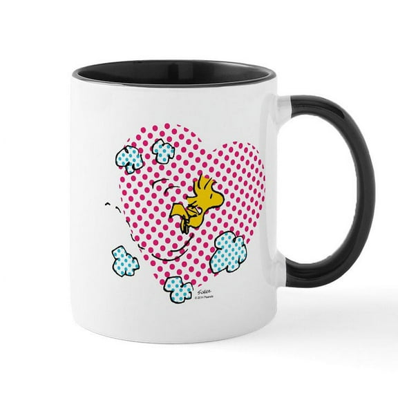 CafePress - Valentine's Woodstock Mug - 11 oz Ceramic Mug - Novelty Coffee Tea Cup