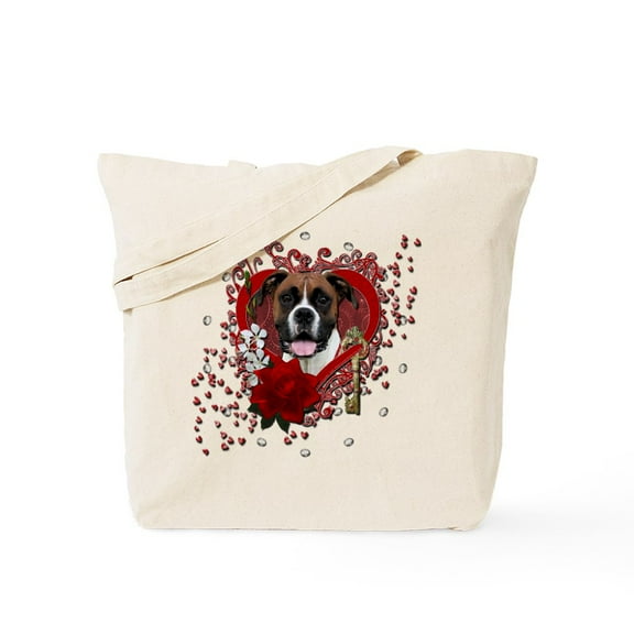 CafePress - Valentines Key To My Heart Tote Bag - Unisex Canvas Tote Bag, Beige, 1-Piece