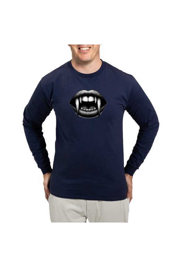 - Vampire Bite Long Sleeve T Shirt - Long Sleeve Dark T-Shirt