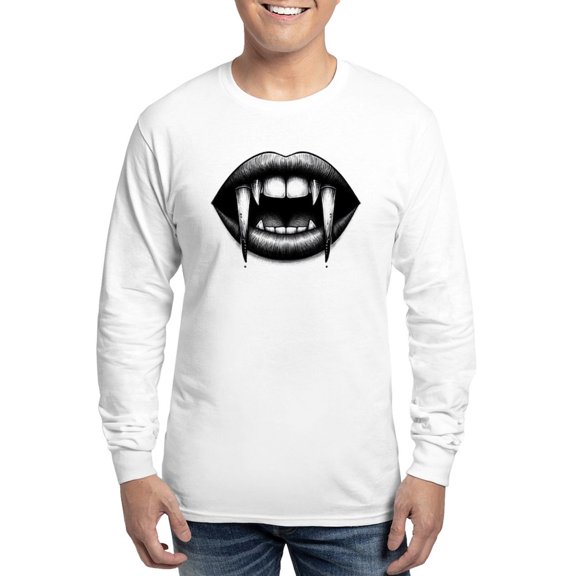 CafePress - Vampire Bite Long Sleeve T Shirt - Unisex Cotton Long Sleeve T-Shirt