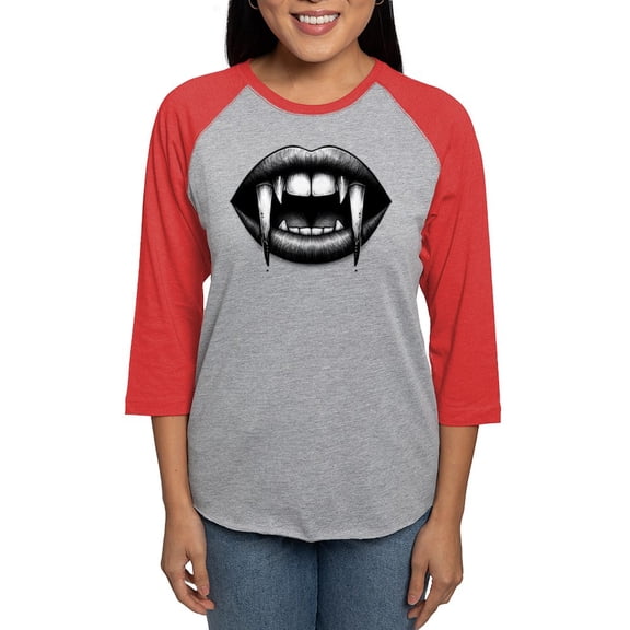 CafePress - Vampire Bite Long Sleeve T Shirt - Womens Baseball Tee
