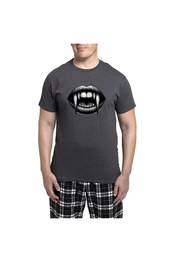 - Vampire Bite - Men's Loose Fit, Cotton - 2 Piece Pajama Set