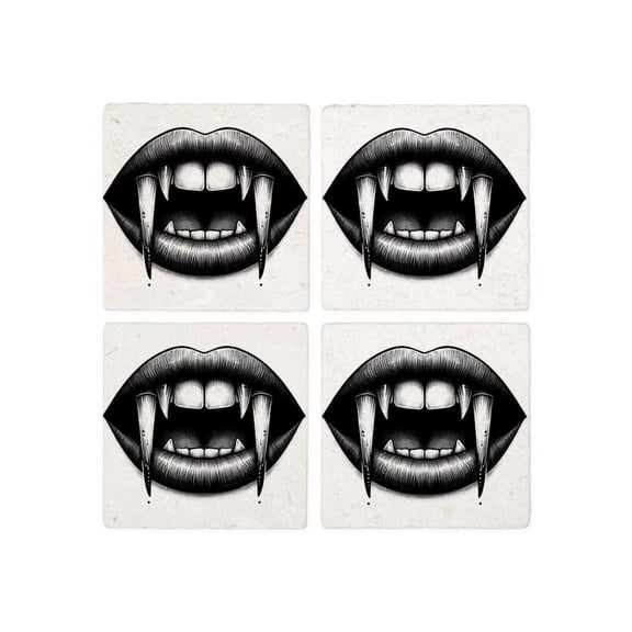 CafePress - Vampire Bite - Tile Coaster, Drink Coaster Set of 4