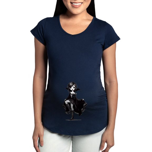 CafePress - Vampire Girl Maternity T Shirt - Maternity Dark T-Shirt
