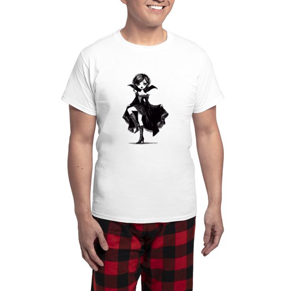 CafePress - Vampire Girl Pajamas - Men's Light Loose Fit Cotton Pajama Set