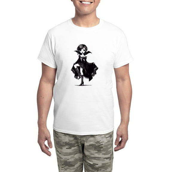 CafePress - Vampire Girl Pajamas - Men's Light Loose Fit Cotton Pajama Set