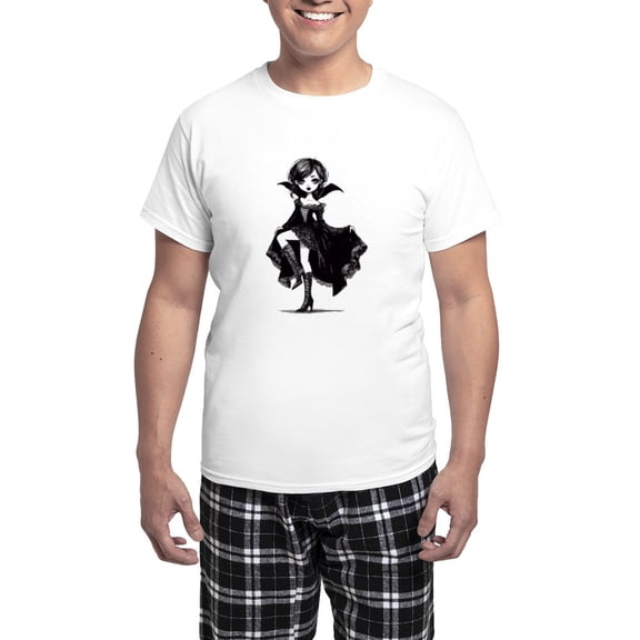 CafePress - Vampire Girl Pajamas - Men's Light Loose Fit Cotton Pajama Set