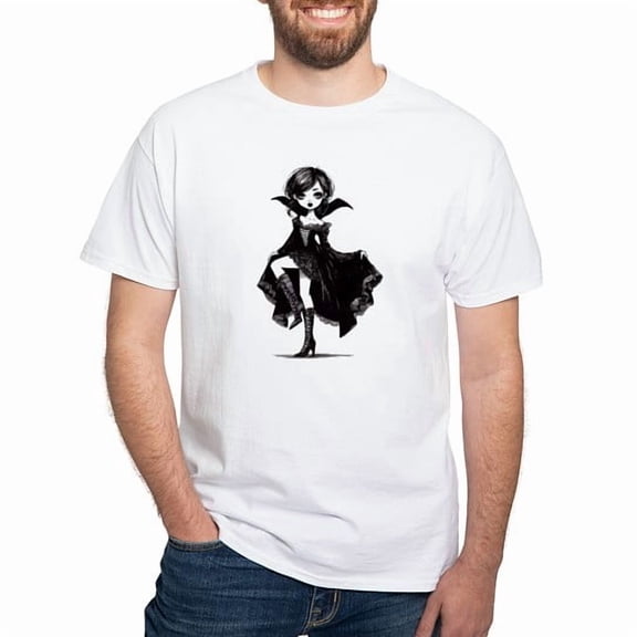 CafePress - Vampire Girl T Shirt - Men's Classic Cotton T-Shirts