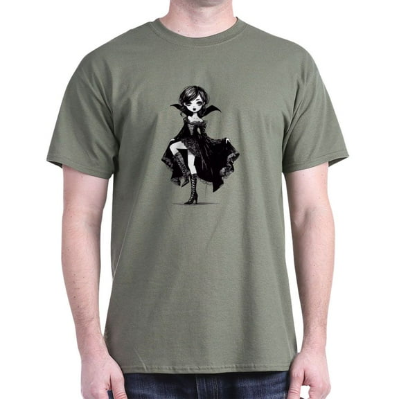 CafePress - Vampire Girl T Shirt - Men's Classic Graphic Cotton T-Shirt