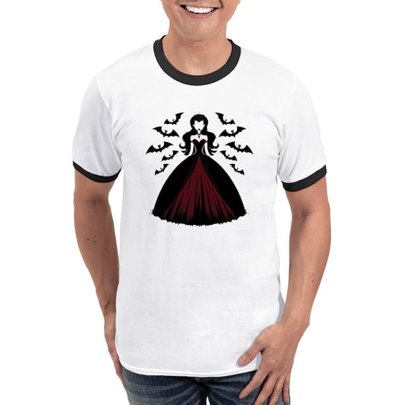 CafePress - Vampire Queen Men's Ringer T Shirt - 100% Cotton Ringed T-Shirt