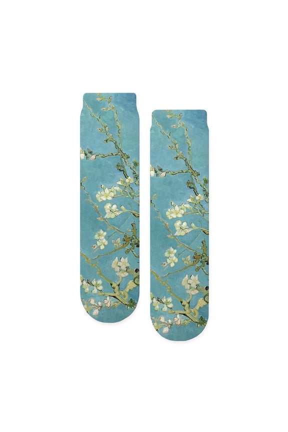 - Van Gogh Almond Blossom - Unisex Novelty Printed Crew Adult Socks